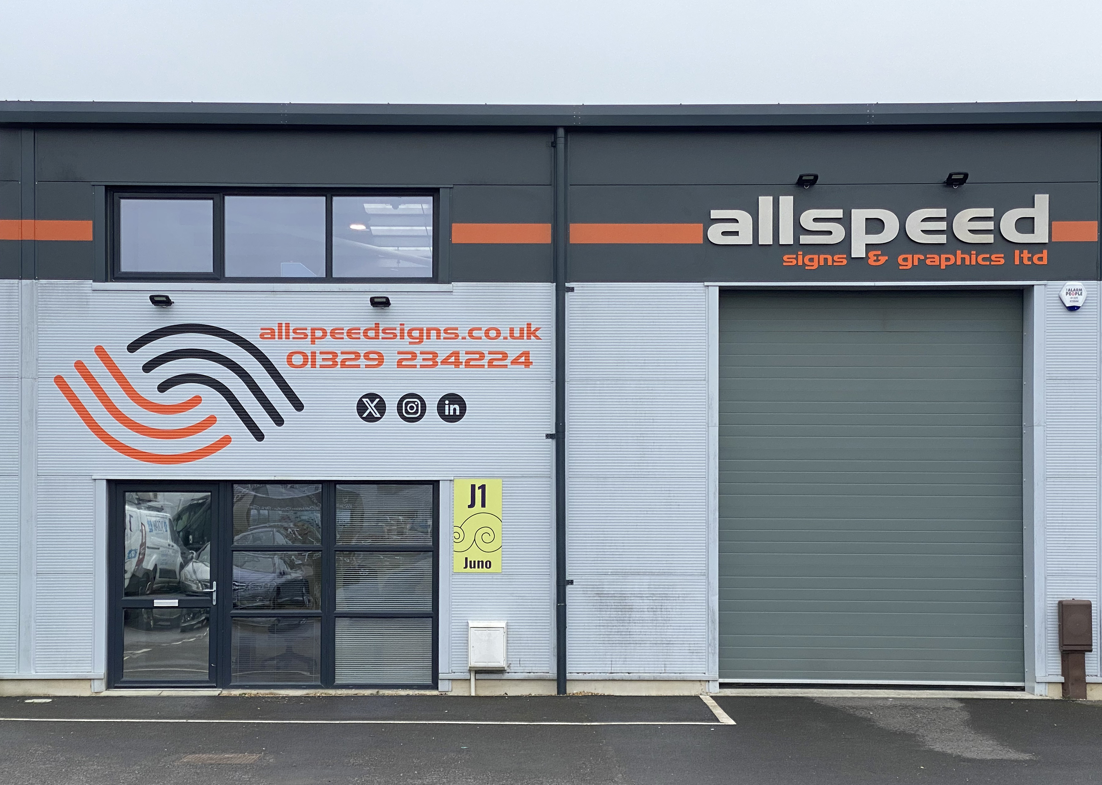Shop front of Allspeed Signs & Graphics Ltd